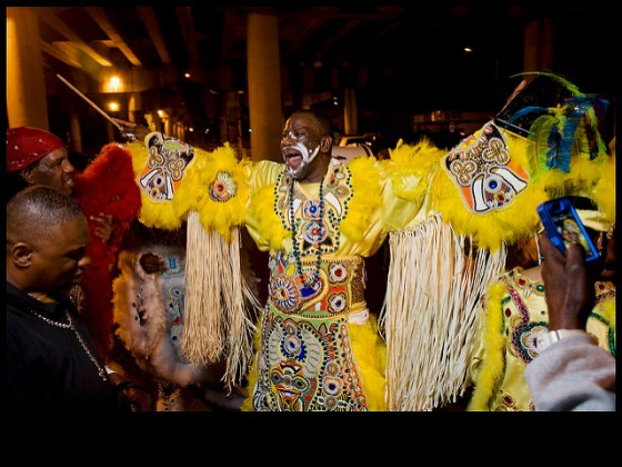 Big Chief Victor Harris on St. Joseph's Night 2013 [Photo by Ryan Hodgson-Rigsbe