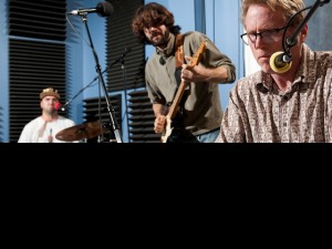 Joe Gelini, Adam Crochet, Tom Worrel of Cha Wa at WWOZ. Photo by Ryan Hodgson-Ri